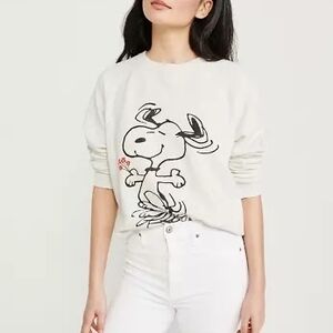 Abercrombie & Fitch Snoopy Graphic Sweatshirt In L